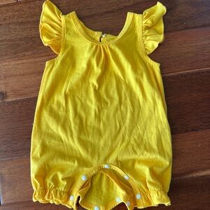 Yellow Ruffled Kids One Piece